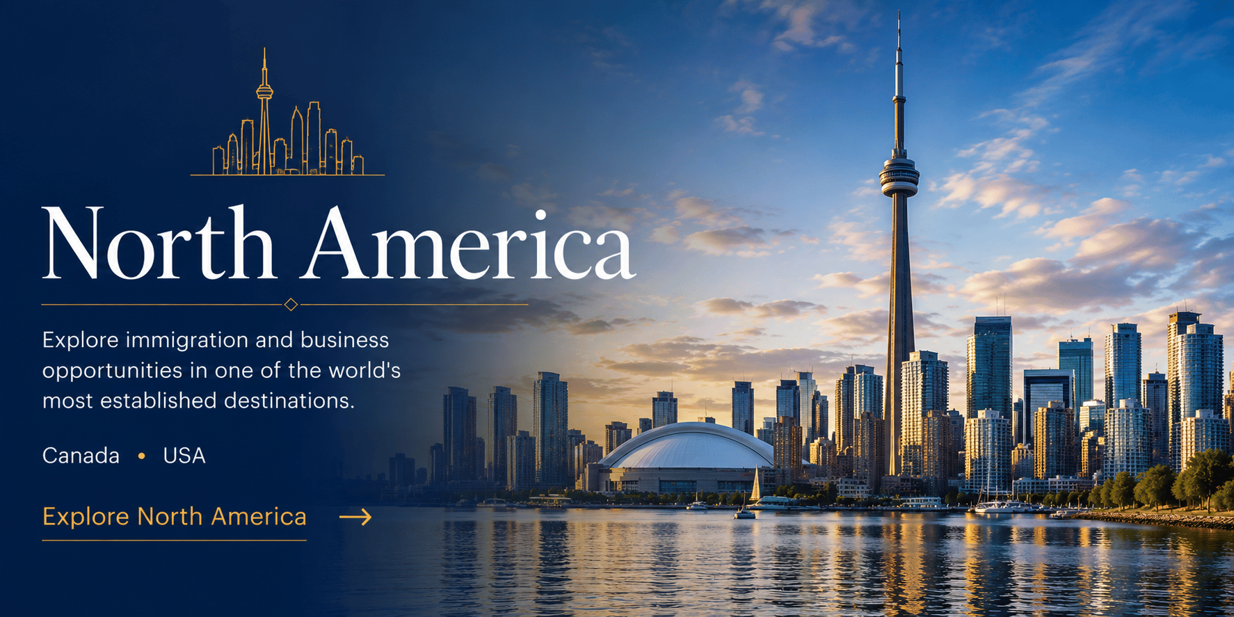 North America Toronto at Golden Hour