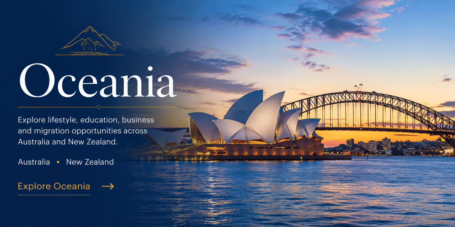 Oceania Sydney Harbor at Sunset